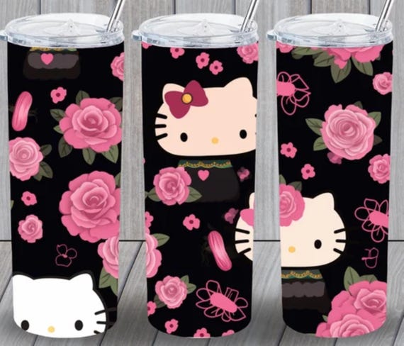 Cute Pink Kitty 20 oz Tumbler, FAST SHIPPING!