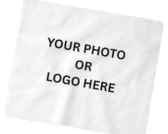 CUSTOM Microfiber Lens Cleaning Cloths, Add your Logo or Photo, 5 1/2" x 5 1/2", Fast FREE Shipping!