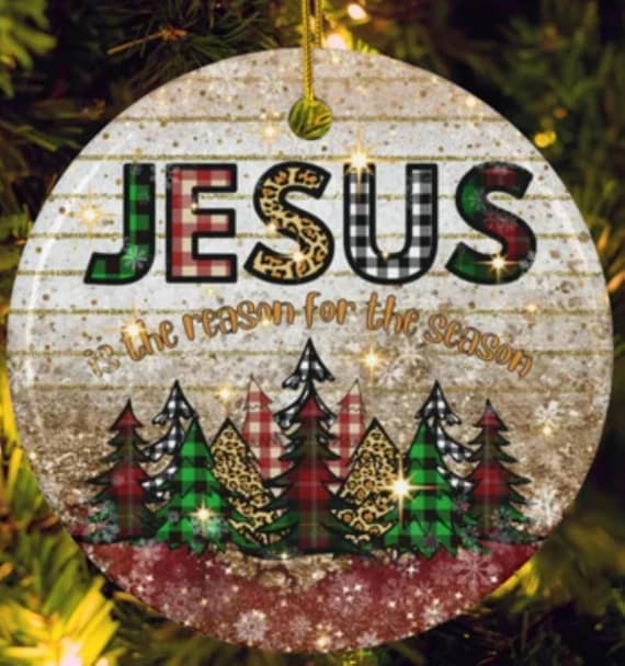 Jesus is the Reason for the Season Personalized Ornament, Includes Gift Box, Item #O150, FAST SHIPPING!