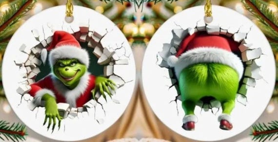 Fun 2-Sided Ornament, Includes Gift Box, FAST SHIPPING!