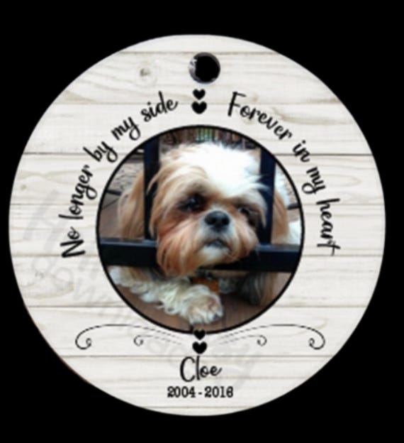 Memorial Ornament for your Beloved Pet, Includes your pet's photo, name & dates, Gift Box Included, FAST SHIPPING!