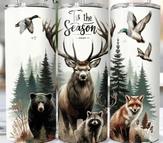 Tis the Season (Choice of 20 oz Regular Tumbler or 22 oz Tumbler with SCREW ON lid).  Fast Shipping!