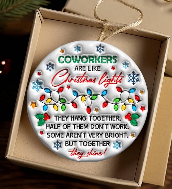 Fun Coworker Ornament, Includes Gift Box, FAST SHIPPING!