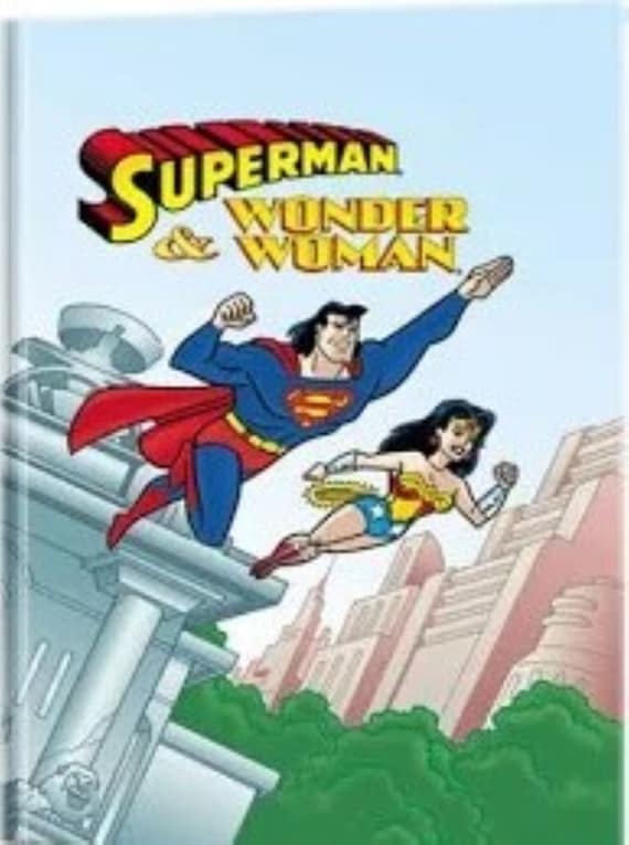 CLEARANCE!  Superman & Wonder Woman Personalized Book, Fast Shipping!