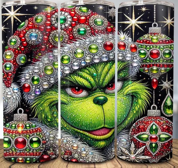 EXTRA SPARKLY, Rhinestone Christmas 20 oz Silver Glittery Tumbler, Can also be done on a regular tumbler. Fast Shipping!