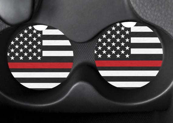 Set of 2 Car Cup Coasters Honoring our Heroes, Fast FREE Shipping!