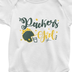 Packers Girl Infant Bodysuit or Toddler T-Shirt, Short or Long-Sleeve, FAST SHIPPING!