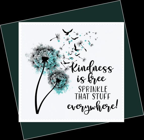 Kindness is Free, Sprinkle that Stuff Everywhere!  Cute Microfiber Lens Cleaning Cloths, 5 1/2" x 5 1/2", FAST SHIPPING!