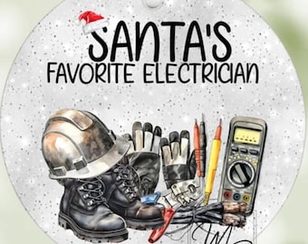 Santa's Favorite Electrician Ornament, Includes Gift Box, FAST SHIPPING!
