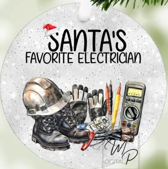 Santa's Favorite Electrician Ornament, Includes Gift Box, FAST SHIPPING!