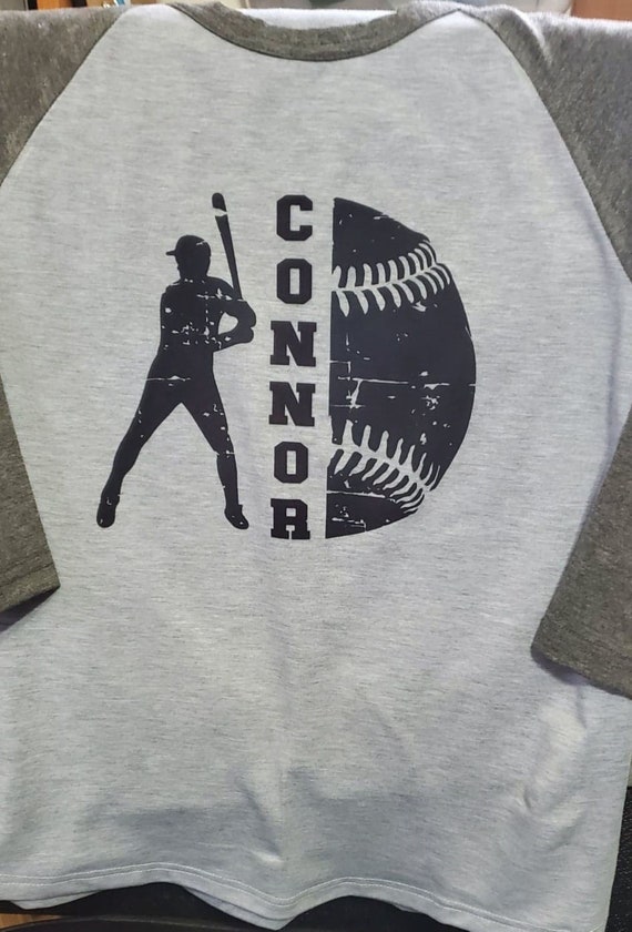 Customized Youth Baseball T-Shirt (Boy or Girl) with Name or Team name, Raglan Sleeves, FAST SHIPPING!