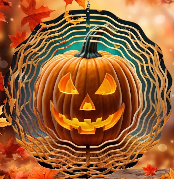 Cute Jack-O-Lantern Halloween Wind Spinner, FAST SHIPPING!