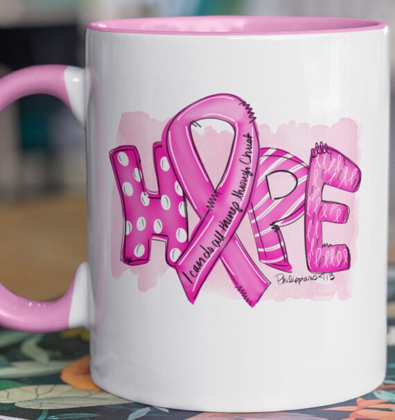 Beautful Mugs for Breast Cancer Awareness Month OCTOBER, Various Designs & Mug Colors, FAST SHIPPING!
