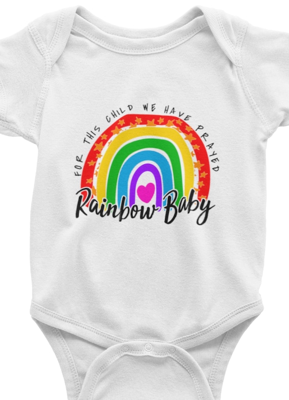 Beautiful Bodysuit for Rainbow Baby, For This Child we Prayed