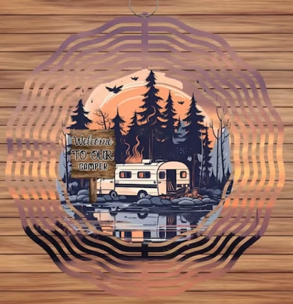 Welcome to our Camper 10" Wind Spinner, OPTIONAL Spiral Tail Available. FAST SHIPPING!