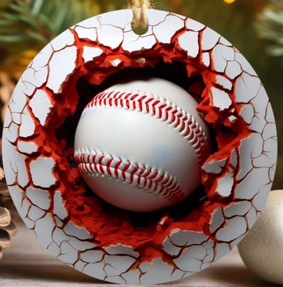 Baseball Ornament, Can be Personalized, Includes Gift Box, FAST SHIPPING!
