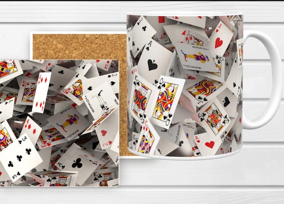 Cribbage Mug, Optional Matching Ceramic Coaster Available, FAST SHIPPING!