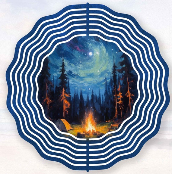 Hazy Mountain Camping 10" Wind Spinner, Optional Spiral Tail Available, FAST SHIPPING!