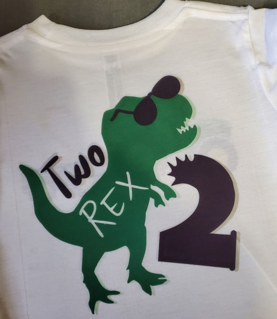 Customizable Birthday Dinosaur T-Shirt!  Can add any number for age. FAST SHIPPING!
