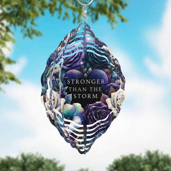 Stronger than the Storm 10" Wind Spinner, Item #SP357, Optional Spiral Tail Available, FAST SHIPPING!