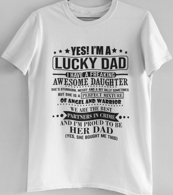 Fun "Lucky Dad" T-Shirt, Fun Gift! Sizes S-5XL, FAST SHIPPING!