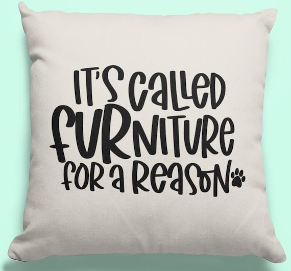 Fun Pillow Cover for 18"x18" Pillow, "It's Called FURniture for a Reason", Nice Gift, FAST SHIPPING!