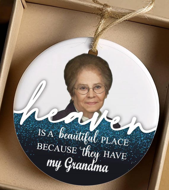 Personalized Ornament "Heaven is a Beautiful Place...", Several Colors, Includes Gift Box, FAST SHIPPING!