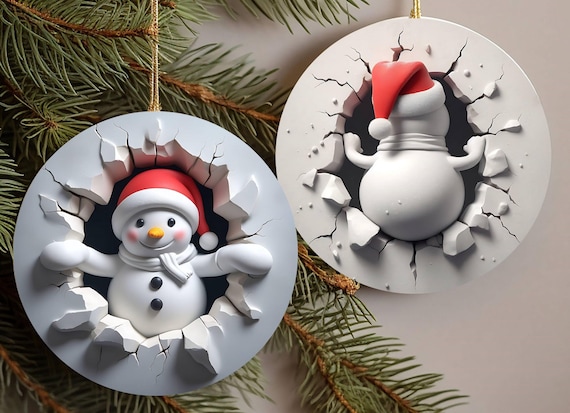 Adorable 3D-Look Double-Sided Ornaments, Variety of Choices, Includes Gift Box, FAST SHIPPING!