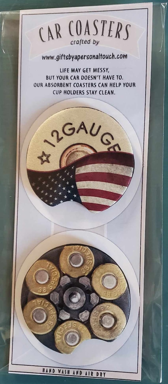 Set of Car Cup Coasters, Fun Gift for Hunters, FAST FREE Shipping!
