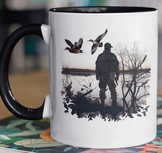 Duck Hunter Coffee Mug, LARGE 15 oz mug, FAST SHIPPING!