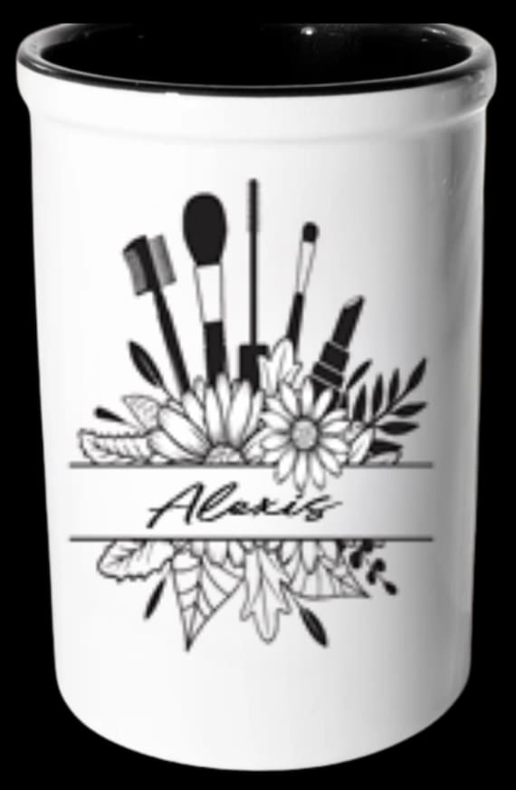 Heavy-weight Caddy for Pens, Paint Brushes, Craft Tools, Makeup Brushes, more!  Can be personalized.  FAST SHIPPING!