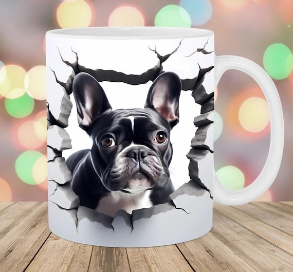 Adorable 3d-Look French Bulldog 11 oz Mug, FAST SHIPPING!