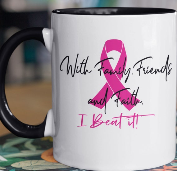 With Family, Friends and Faith, I Beat It!  Great Gift for Breast Cancer Survivors!