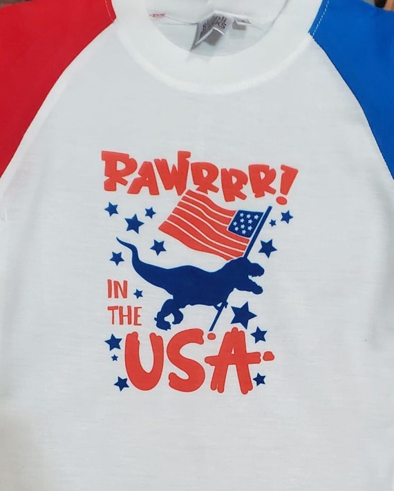 Patiotic Toddler Shirts, Let Freedom Ring, Roar in the USA, FAST SHIPPING!