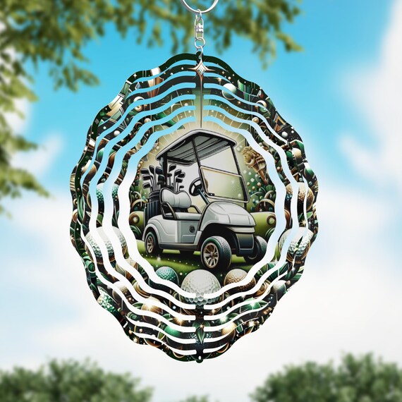 Golf Cart Wind Spinner, 8" or 10" Spinner, Optional Spiral Tail Available. FAST SHIPPING!
