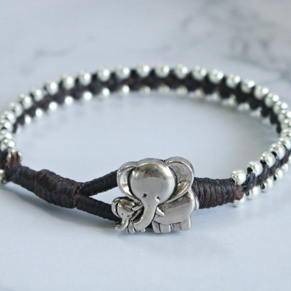 Mother Baby Elephant Bracelet for Love and Good Luck, SGL