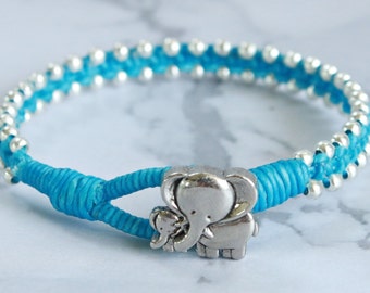 Mama Elephant Love Bracelet, Mom & Me Relationship Gift, Wishing Luck Meaningful Jewelry, Birthday Gift Idea for Mother Daughter Niece