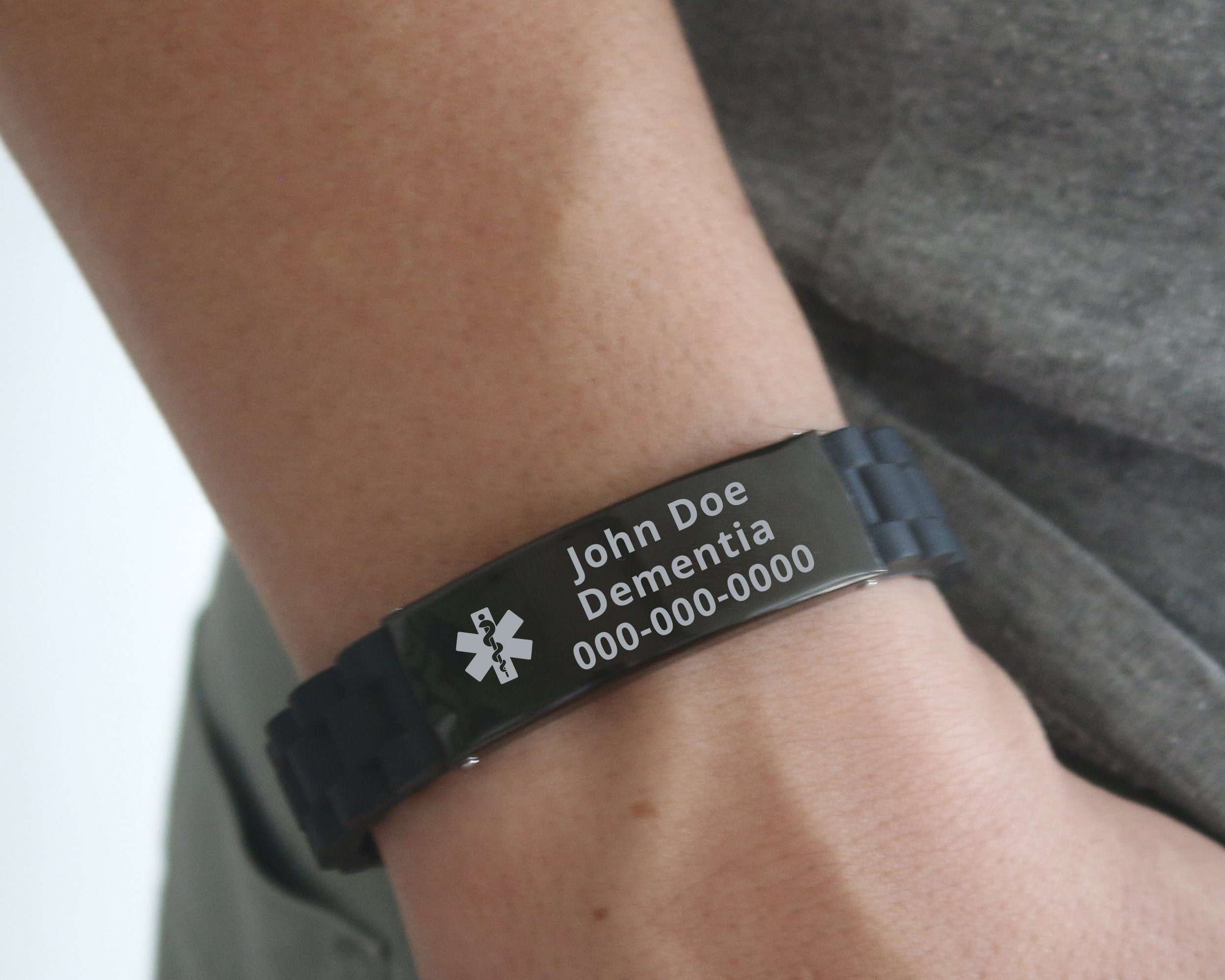 Identity bracelets for the elderly outlet