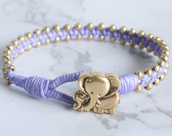 Elephant Bracelet, Baby Bracelet, Gift For Mom, Gift For Girl, Birthday Gift, Friendship Bracelet, Daughter jewelry, Brass Bead, BRS