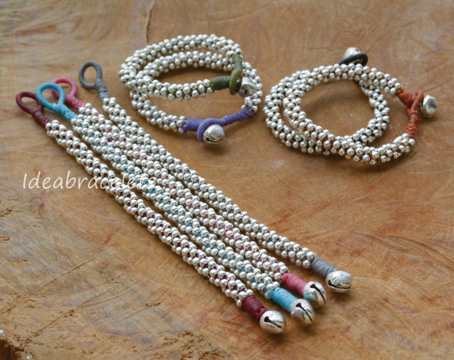 Silver Bracelets Handmade Bracelets Silver Beaded Bell Etsy