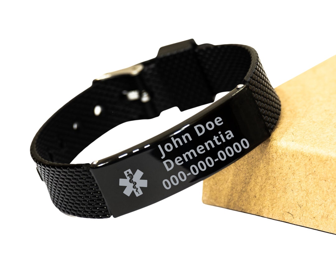 Health Awareness for Dementia Patient, Medical ID Wristband for Seniors