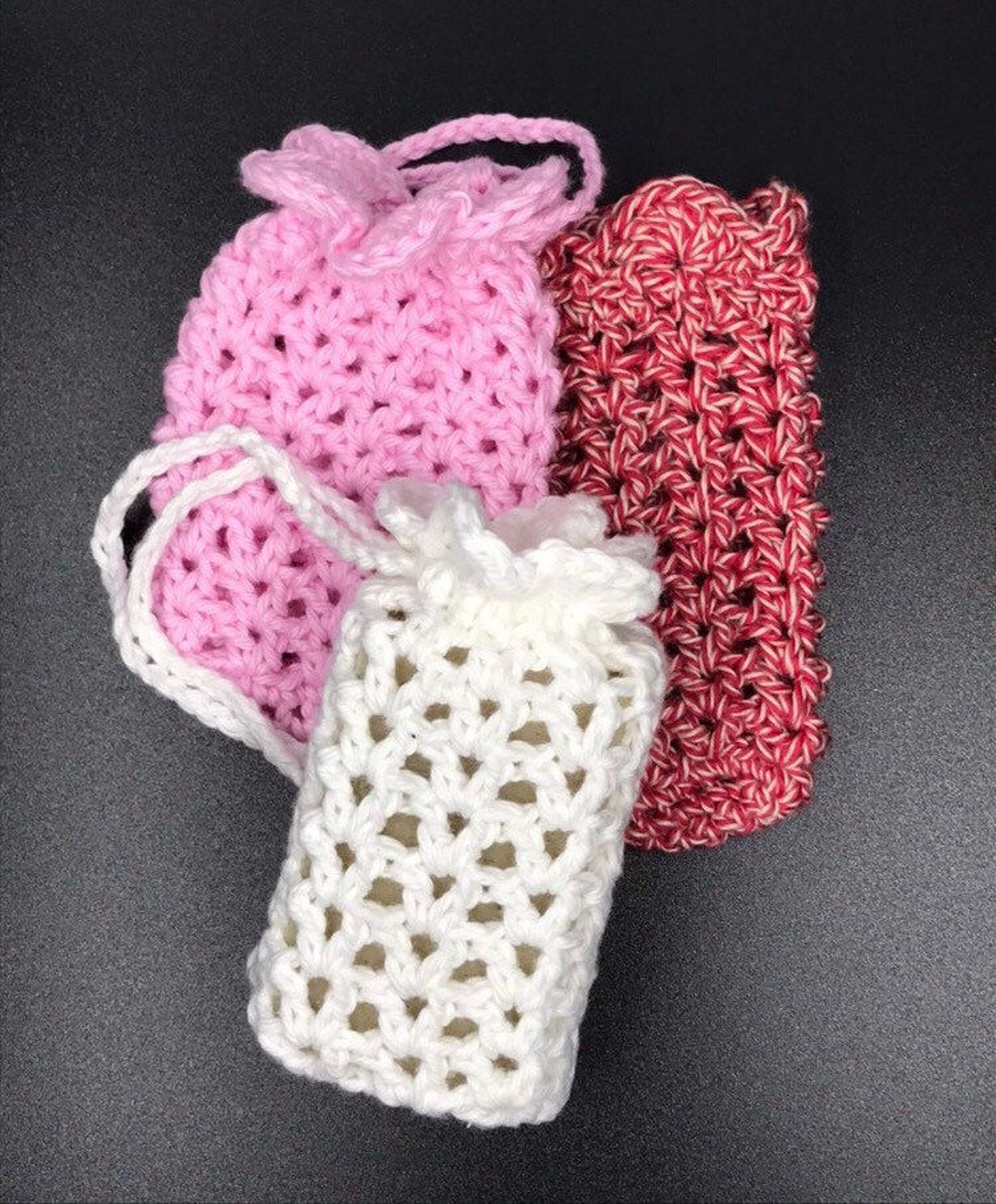 Crochet Soap Saver Bag. 100 Cotton. Super soft. Set of 1 3 Etsy