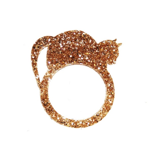 Cat Jewelry // Glitter Cat Nap Ring