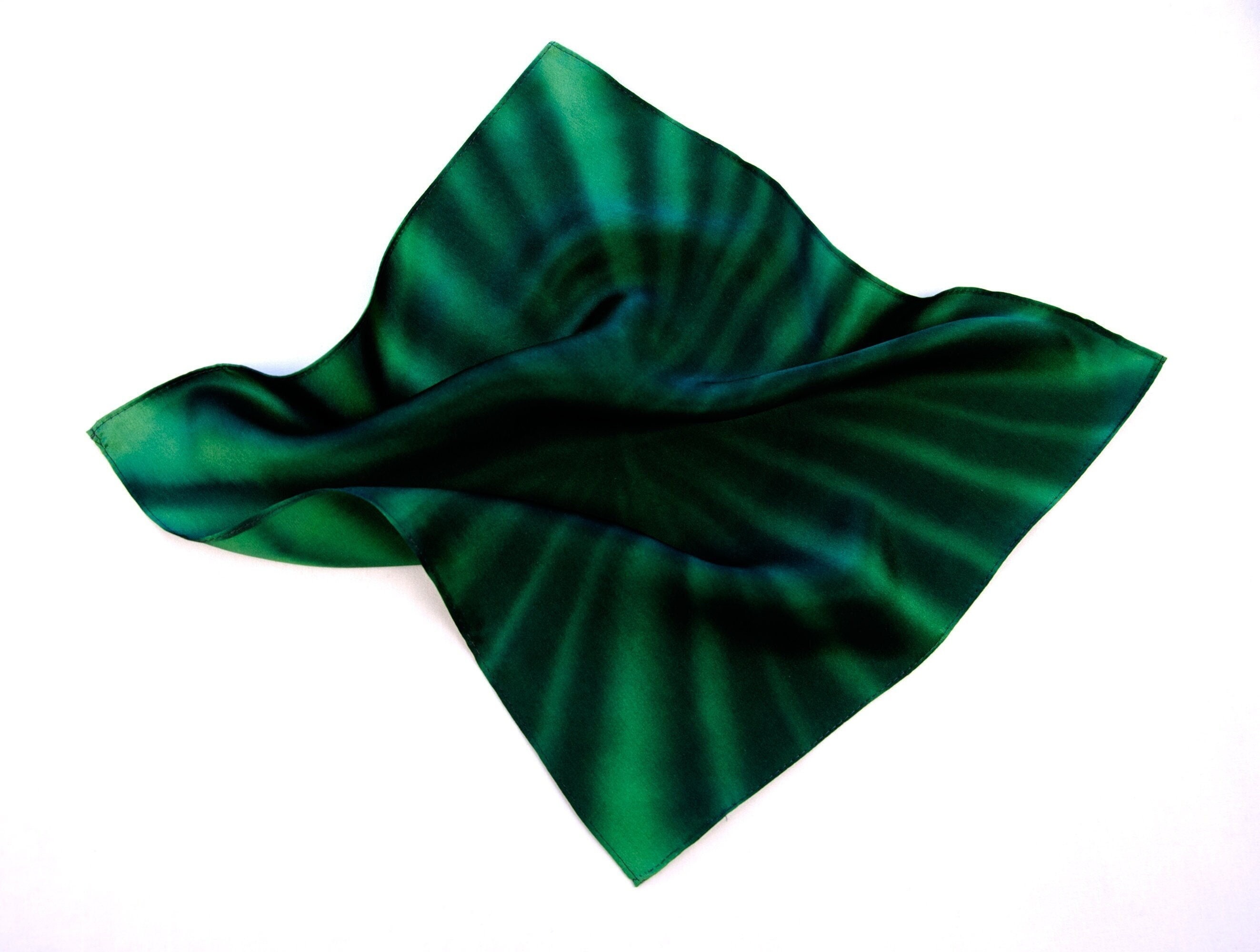 Emerald Green Satin Pocket Square Handkerchief Wedding Mens Etsy UK