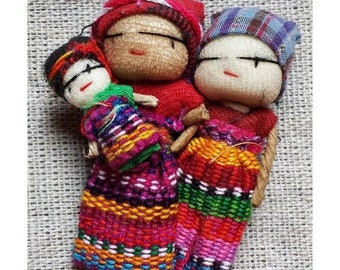 Sorgenpuppe Pärchen mit Kind