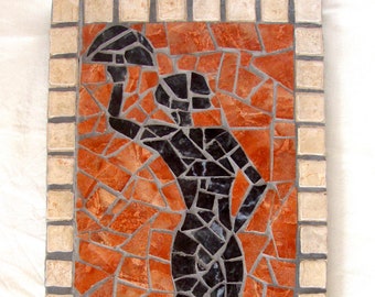 Suspension murale danseuse de flamenco - Mosaïque de carreaux recyclée et respectueuse de l'environnement