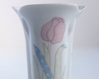 Miniature Porcelain Art Nouveau Vase - Vintage Decorative Vase