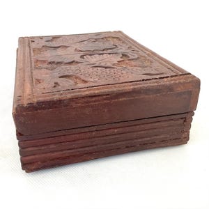 Heirloom or Keepsake Box - Hand Carved Rustic Wood Box