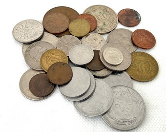 Mixed Vintage Coins from Around the World