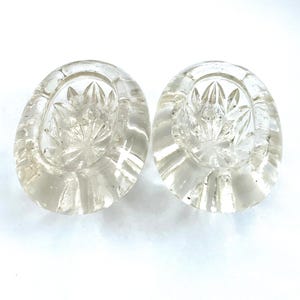 Pair of Antique Salt Cellars - Cut Glass Vintage Home Decor